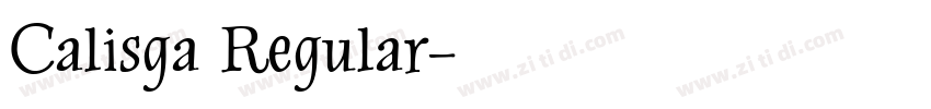 Calisga Regular字体转换